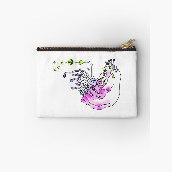 Item preview, Green Sketch Burst Abstract Pink Fluid Monster Art designed and sold by nerdherdpodcast.