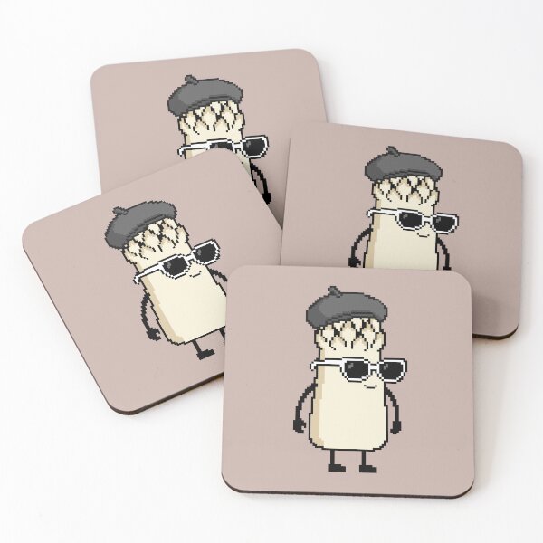 Item preview, Asparagus white Pixel with a Beret (BK) designed and sold by White Rim Mates.