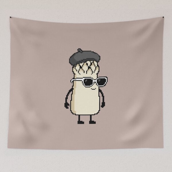Item preview, Asparagus white Pixel with a Beret (BK) designed and sold by White Rim Mates.