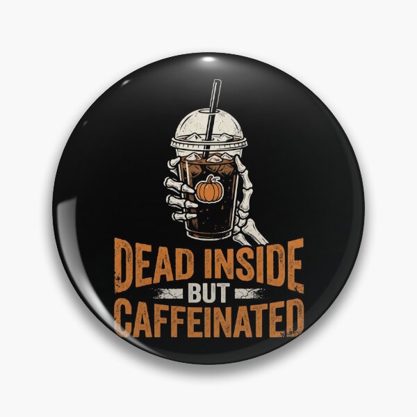 Item preview, Dead Inside But Caffeinated Skeleton Iced Coffee Halloween designed and sold by TeNovaStudio.