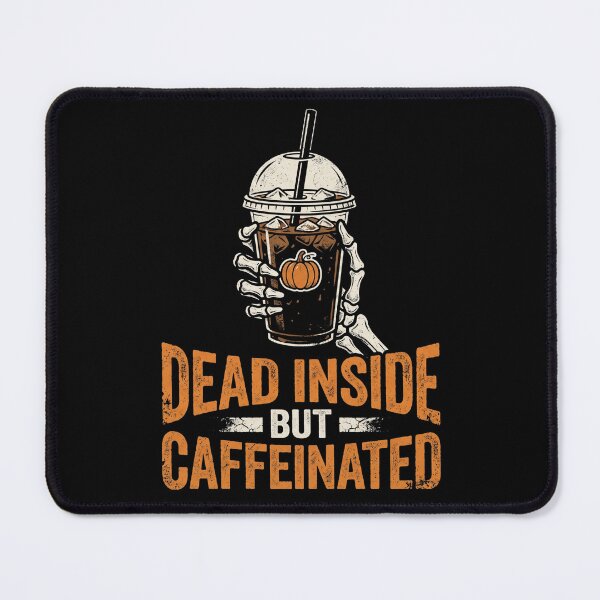 Item preview, Dead Inside But Caffeinated Skeleton Iced Coffee Halloween designed and sold by TeNovaStudio.