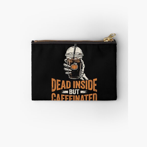Item preview, Dead Inside But Caffeinated Skeleton Iced Coffee Halloween designed and sold by TeNovaStudio.