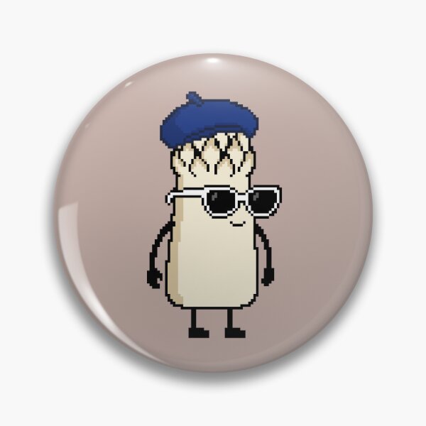Item preview, Asparagus white Pixel with a Beret (BL) designed and sold by White Rim Mates.