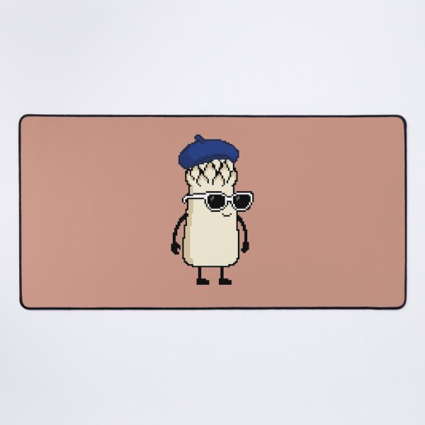 Item preview, Asparagus white Pixel with a Beret (BL) designed and sold by White Rim Mates.