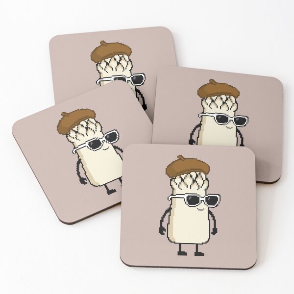 Item preview, Asparagus white Pixel with a Beret (BR) designed and sold by White Rim Mates.