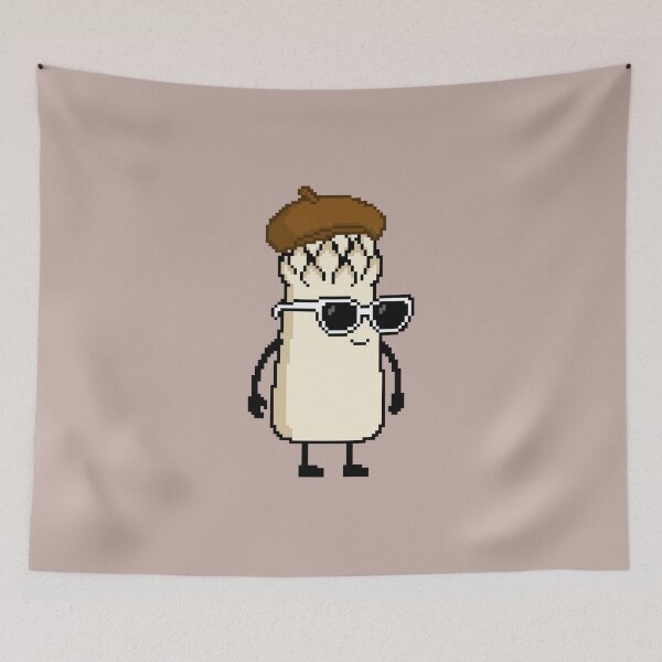 Item preview, Asparagus white Pixel with a Beret (BR) designed and sold by White Rim Mates.
