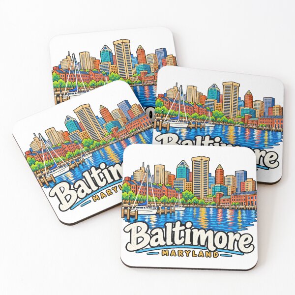 Item preview, Hand Drawn Baltimore Maryland Travel Souvenir Landmark Gift designed and sold by MichaeIRellov.
