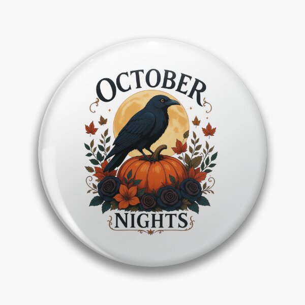 Item preview, October Nights Elegant Vintage Raven And Pumpkin Art designed and sold by Créative touche .