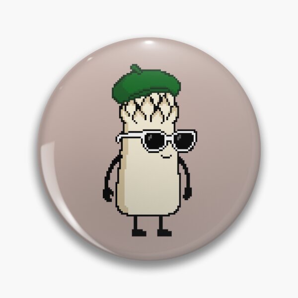 Item preview, Asparagus white Pixel with a Beret (GN) designed and sold by White Rim Mates.