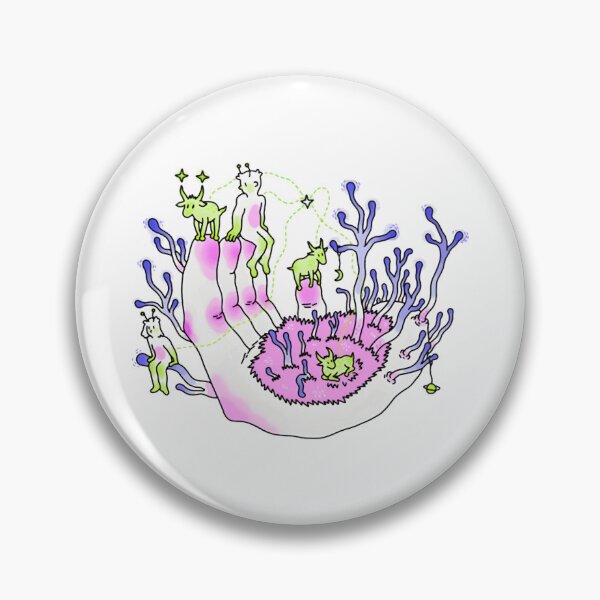 Item preview, Soft Doodle Garden Whimsical Pink Monster Flora Art designed and sold by nerdherdpodcast.