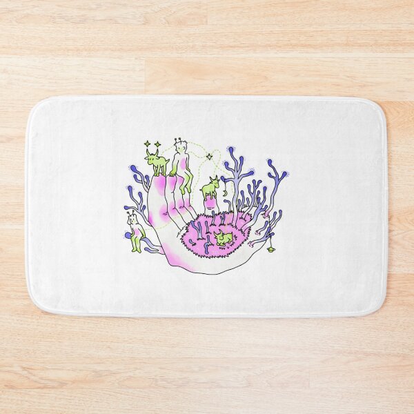 Item preview, Soft Doodle Garden Whimsical Pink Monster Flora Art designed and sold by nerdherdpodcast.