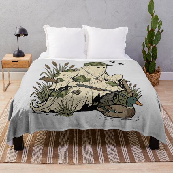 Item preview, Retro Camo Ghost Duck for Spooky Hunting Season designed and sold by FreshVibe Prints.