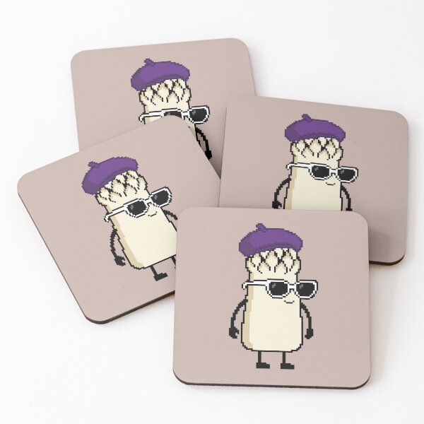 Item preview, Asparagus white Pixel with a Beret (PP) designed and sold by White Rim Mates.