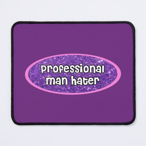 Item preview, Certified Man Hater In Purple Glitter designed and sold by RetroRebelGirl.