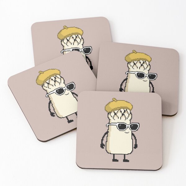 Item preview, Asparagus white Pixel with a Beret (YL) designed and sold by White Rim Mates.