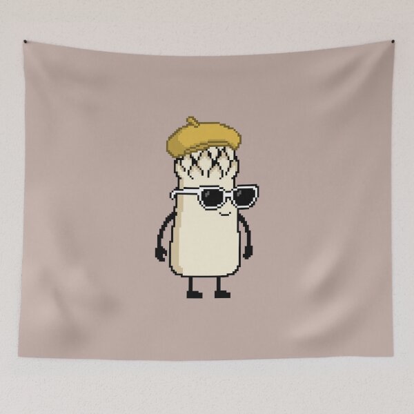 Item preview, Asparagus white Pixel with a Beret (YL) designed and sold by White Rim Mates.