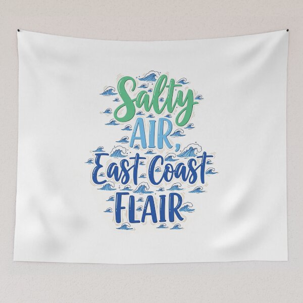Item preview, Salty Air East Coast Flair – Coastal Ocean Typography Design designed and sold by Apex Designs.