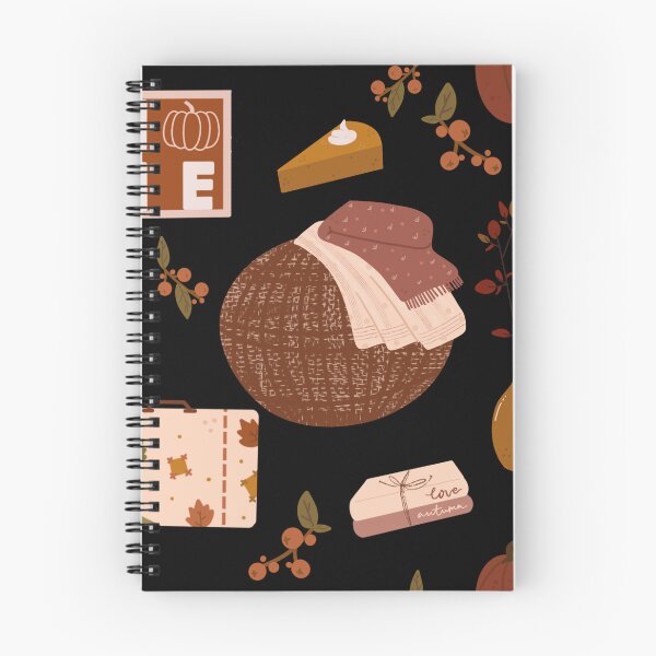 Item preview, Cozy Hygge Fall Pumpkin Pie Blanket Book Black Pattern designed and sold by FestivityFinds.
