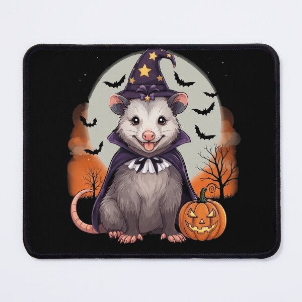 Item preview, Cute Opossum Halloween Witch Dog Pumpkin Spooky Night designed and sold by Anime ⭐⭐⭐⭐⭐.