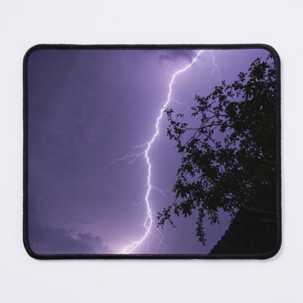 Item preview, Electric Sky, A Brilliant Bolt of Lightning Piercing the Night designed and sold by Astute-Artio-Photography.