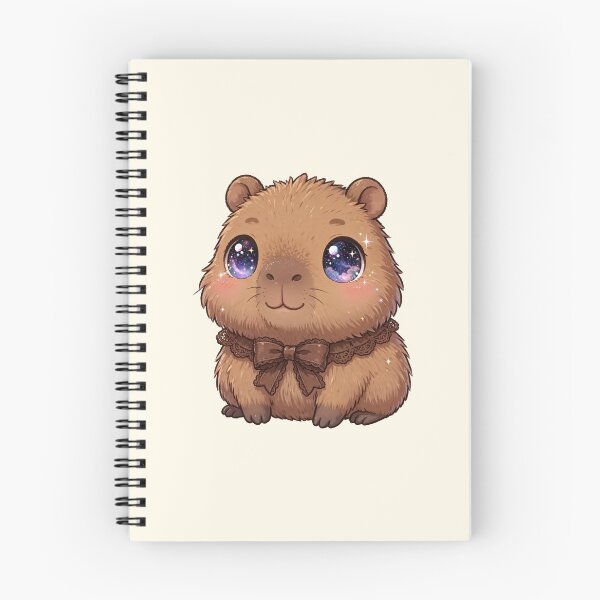 Item preview, Cute Capybara with brown lace bow designed and sold by priyankajustine.