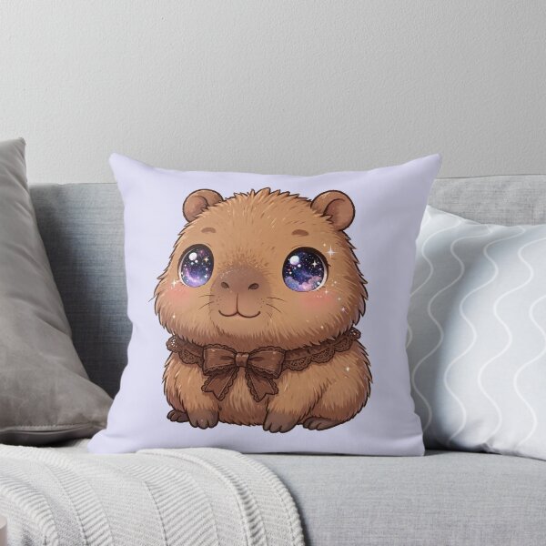 Item preview, Cute Capybara with brown lace bow designed and sold by priyankajustine.