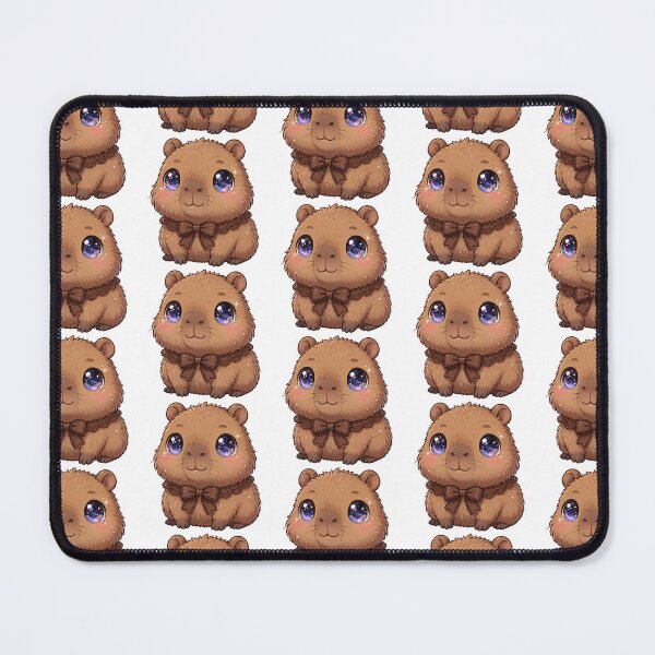 Item preview, Cute Capybara with brown lace bow designed and sold by priyankajustine.