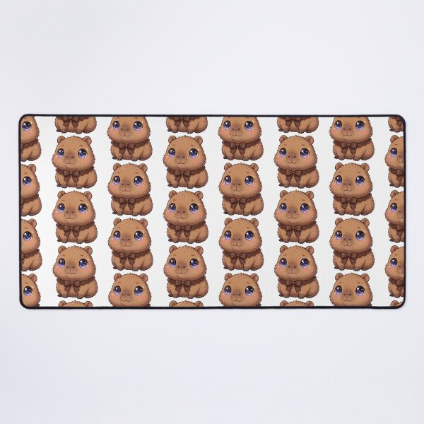 Item preview, Cute Capybara with brown lace bow designed and sold by priyankajustine.