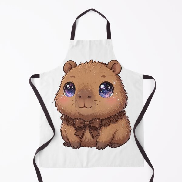 Item preview, Cute Capybara with brown lace bow designed and sold by priyankajustine.