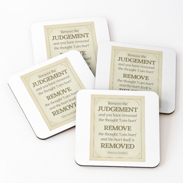 Item preview, Remove the Judgement - Marcus Aurelius - Elegant Script Stoic Quote - Black and Gold Version designed and sold by Stoic Core.