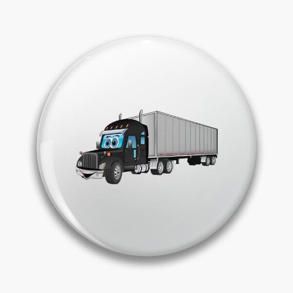 Item preview, Black Semi Truck With A Silver Box Trailer designed and sold by enrique-moyer.
