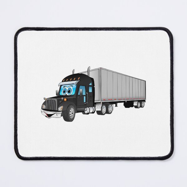 Item preview, Black Semi Truck With A Silver Box Trailer designed and sold by enrique-moyer.
