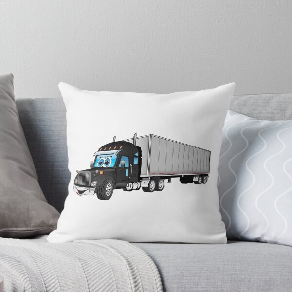 Item preview, Black Semi Truck With A Silver Box Trailer designed and sold by enrique-moyer.