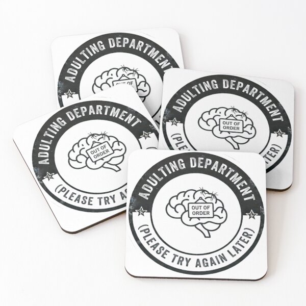 Item preview, Adulting Department - Out Of Order Funny Mental Health Sticker designed and sold by IbericoStudio.