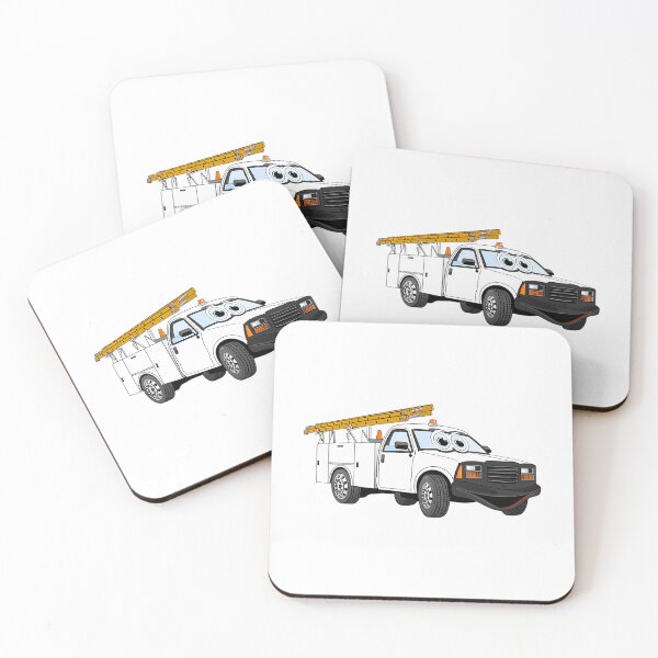 Item preview, Utility Pick Up White Truck Cartoon designed and sold by enrique-moyer.