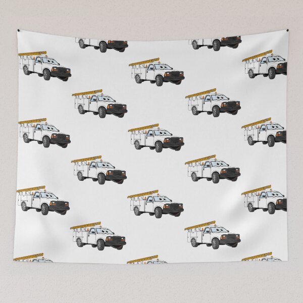 Item preview, Utility Pick Up White Truck Cartoon designed and sold by enrique-moyer.