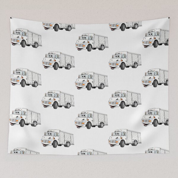 Item preview, White Beverage Truck Cartoon designed and sold by enrique-moyer.
