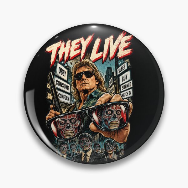 Item preview, They Live OBEY Vintage Sci-Fi Horror Poster | John Carpenter | Roddy Piper | 1980s Cult Movie Art designed and sold by DopeyRobot.
