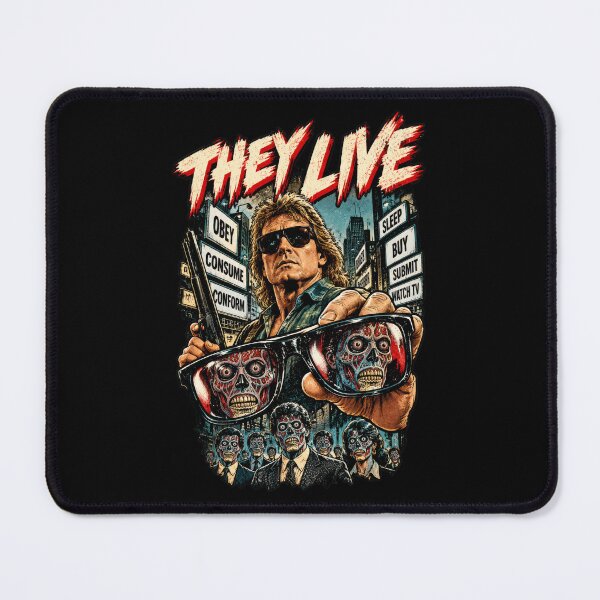 Item preview, They Live OBEY Vintage Sci-Fi Horror Poster | John Carpenter | Roddy Piper | 1980s Cult Movie Art designed and sold by DopeyRobot.