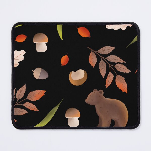 Item preview, Cute Woodland Bear Mushroom Acorn Autumn Leaf designed and sold by FestivityFinds.