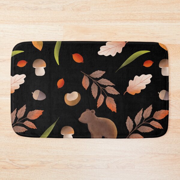 Item preview, Cute Woodland Bear Mushroom Acorn Autumn Leaf designed and sold by FestivityFinds.