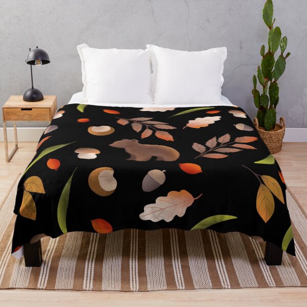 Item preview, Cute Woodland Bear Mushroom Acorn Autumn Leaf designed and sold by FestivityFinds.
