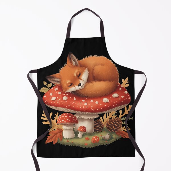 Item preview, Vintage Red Fox Sleeping on Amanita Mushroom Dark Cottagecore Sticker designed and sold by Youram.