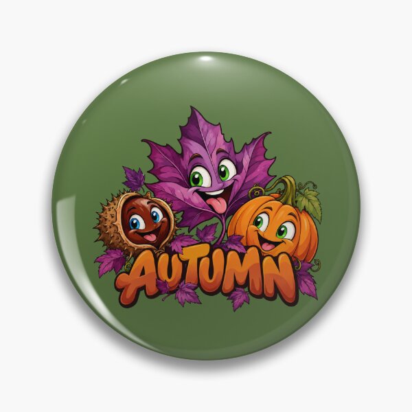 Item preview, Purple Autumn Crew – Cute Leaf, Chestnut & Pumpkin designed and sold by Aimetoi.