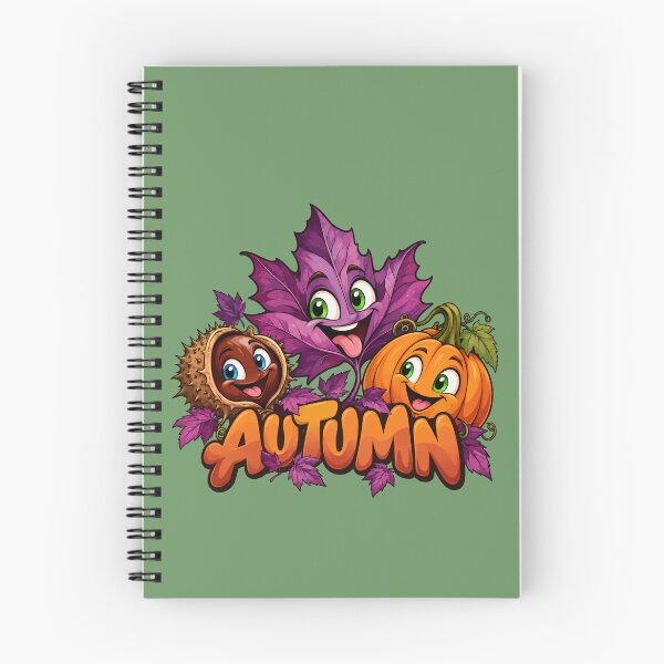 Item preview, Purple Autumn Crew – Cute Leaf, Chestnut & Pumpkin designed and sold by Aimetoi.