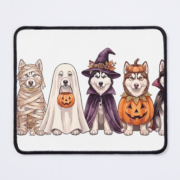Item preview, Spooky Halloween Husky Dog Trick Or Treat Costume Squad T-Shirt designed and sold by NERD-AI.