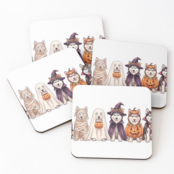 Item preview, Spooky Halloween Husky Dog Trick Or Treat Costume Squad T-Shirt designed and sold by NERD-AI.