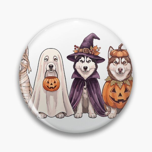 Item preview, Spooky Halloween Husky Dog Trick Or Treat Costume Squad T-Shirt designed and sold by NERD-AI.