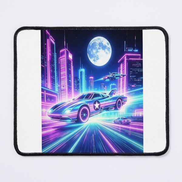 Item preview, cyberpunk neon sports car - futuristic city art designed and sold by Mok13art.