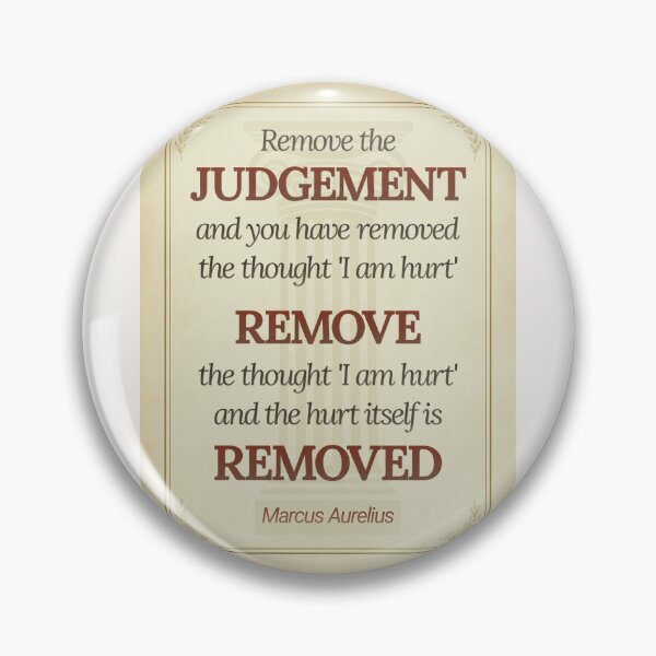 Item preview, Remove the Judgement - Marcus Aurelius - Elegant Script Stoic Quote - Roman Red Version designed and sold by Stoic Core.